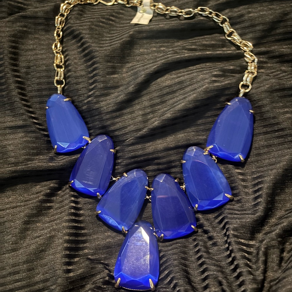 NWT Kendra Scott Harlow Royal Blue Necklace
